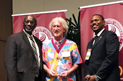 Me with CSUDH President Willie Hagan and ASI President receiving the CSUDH Advisor of the Year Award